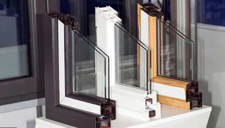 Comparison of aluminum fiberglass and vinyl windows in different frame styles