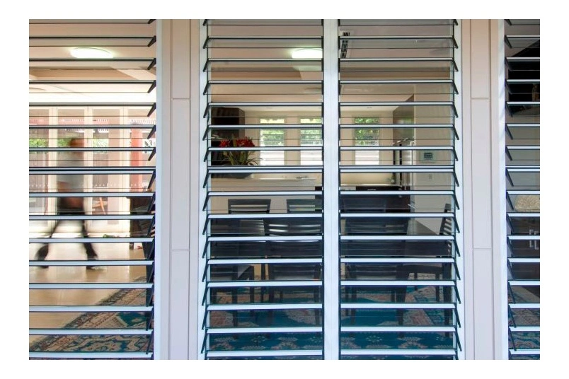 Hurricane Proof Aluminum Glass Louvered Windows with Removable Screen