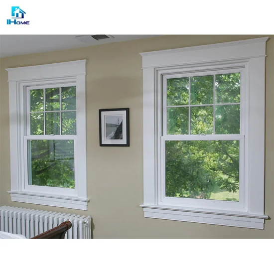 Single Hung Sliding Window Aluminum Frame Double Glazed Double Hung Windows with Motor Sliding Glass Window