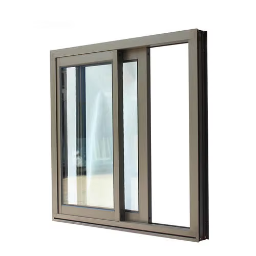 Aluminum frame sliding window with a modern sleek design for ventilation