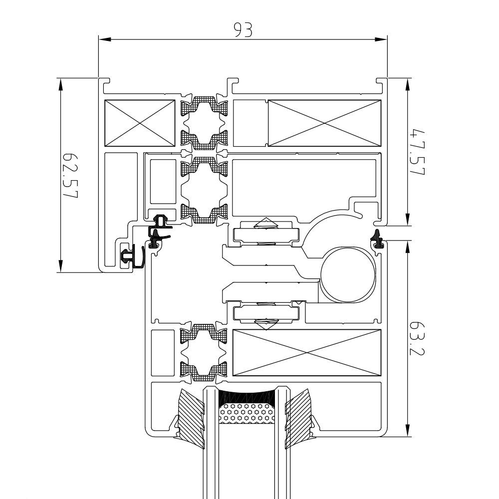 Awning Window broken bridge node diagram