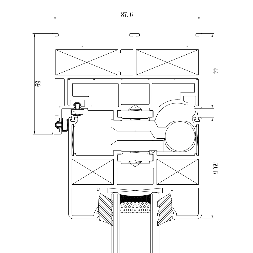 Casement Window non broken bridge node diagram