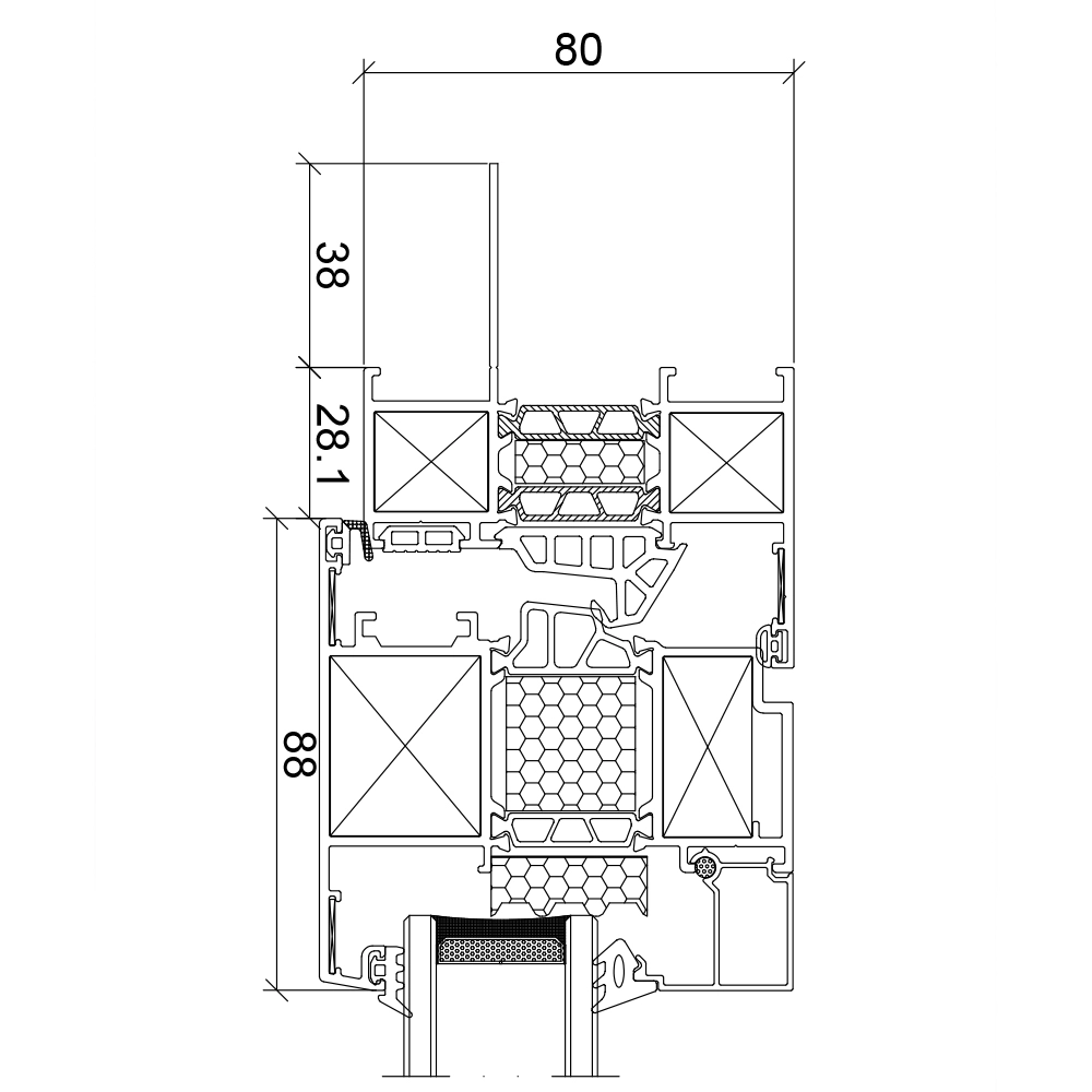 Hinged Door Broken Bridge Node Diagram