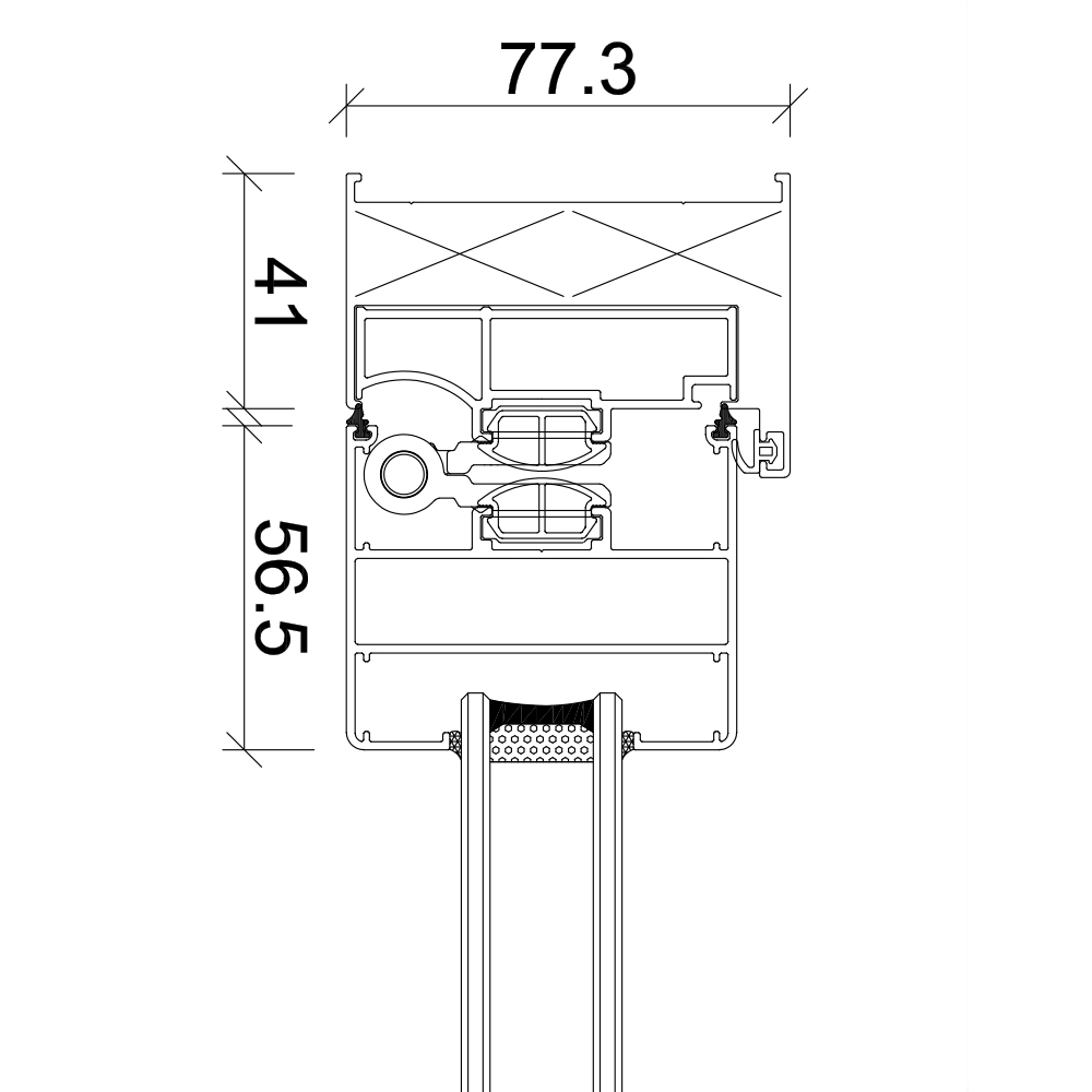 Node diagram of bifold door non broken bridge version