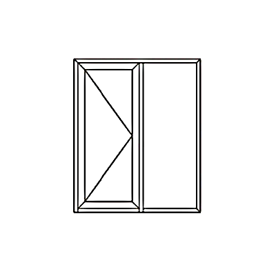 hinged door with 2 leaves2