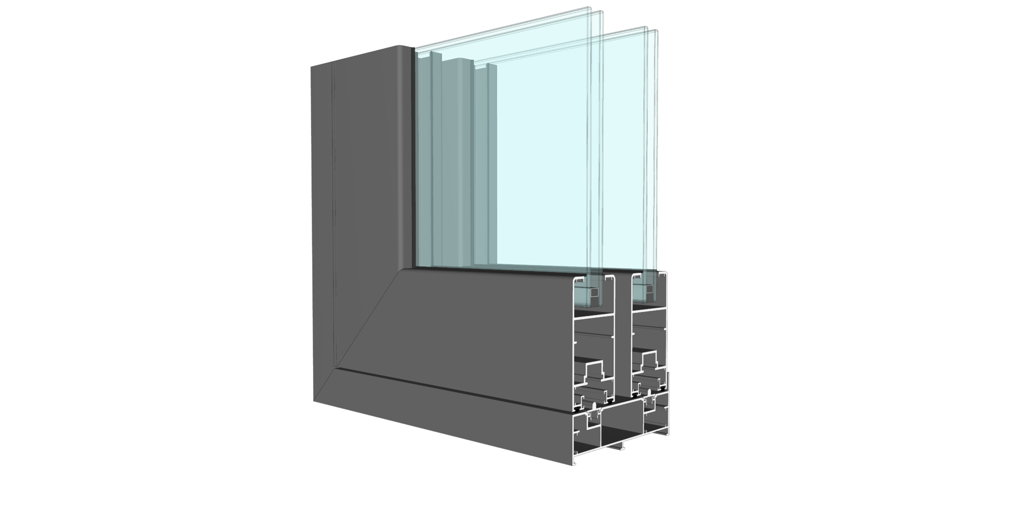 sliding door non broken bridge Angle Drawing