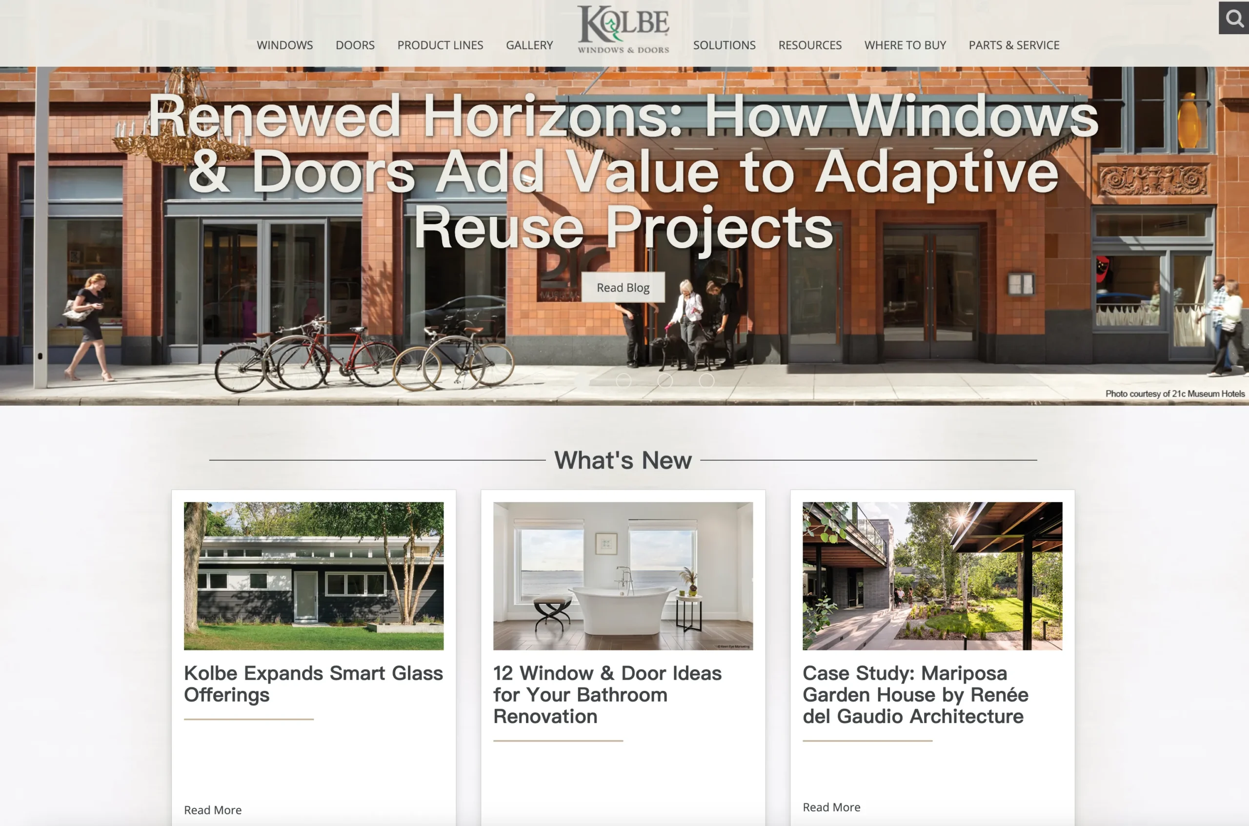 Kolbe Windows Doors website