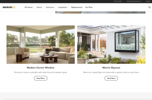 Site Web de Marvin Windows and Doors