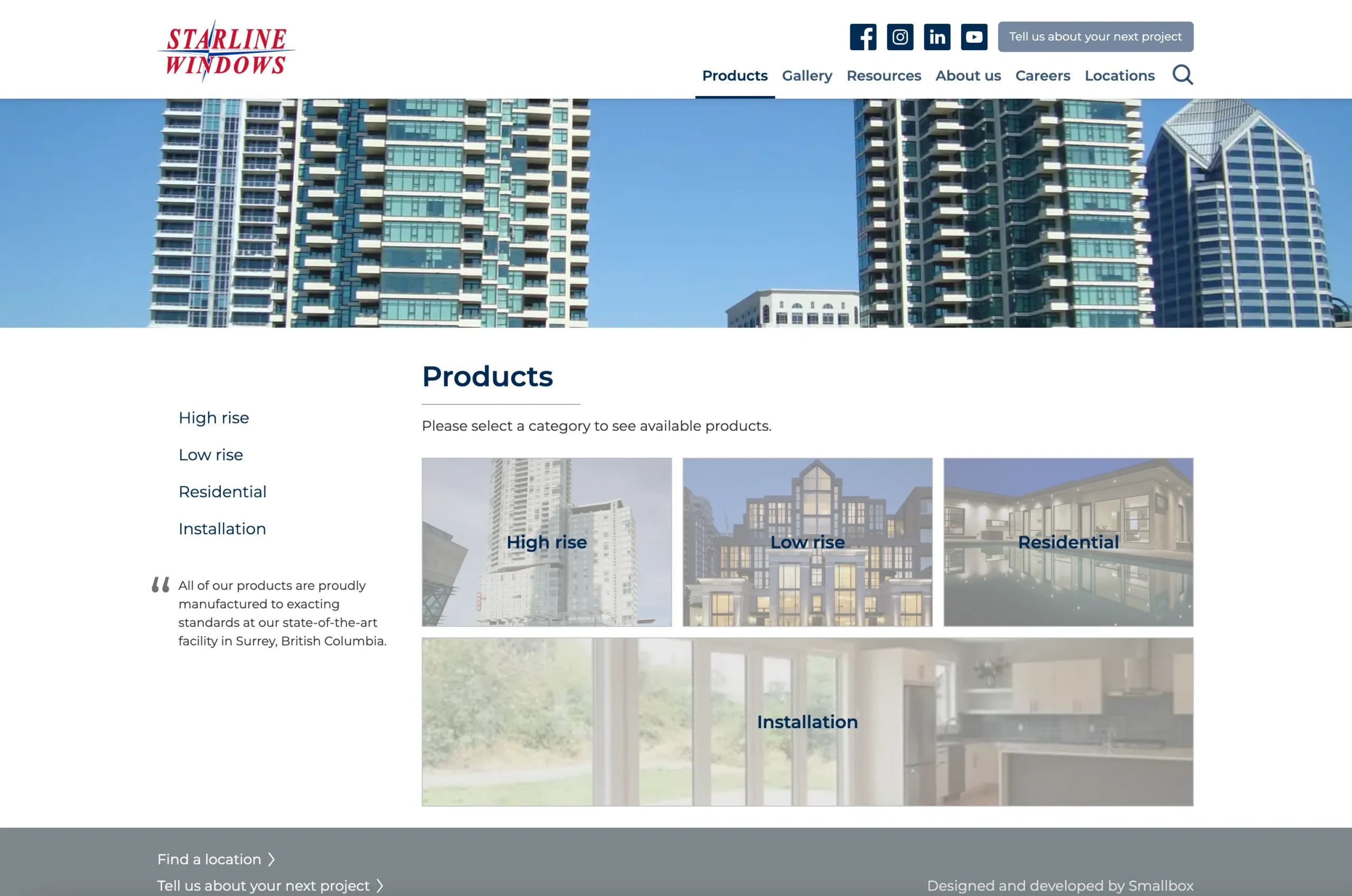 Starline Windows website