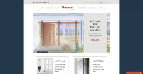 Simpson Door Company 웹사이트