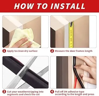 Step by step guide for installing weatherstripping