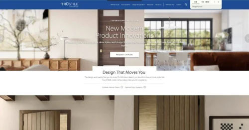 TruStile Doorsのウェブサイト