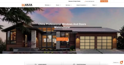 中国のアルミドアサプライヤー Wanjia Window