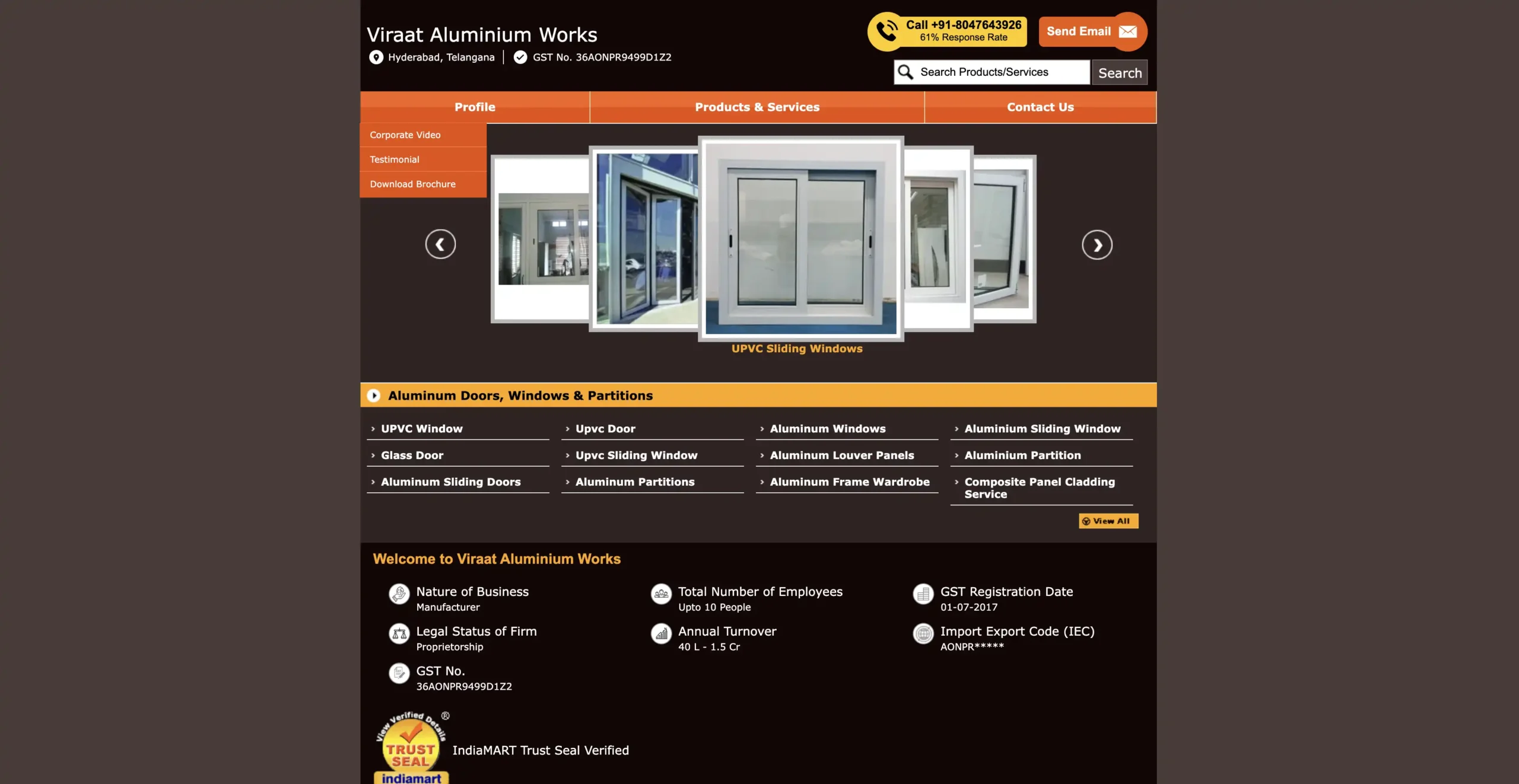 Aluminum Door Manufacturers in Hyderabad Viraat Aluminium Works