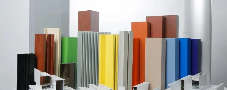 Color coated aluminum profiles in various finishes