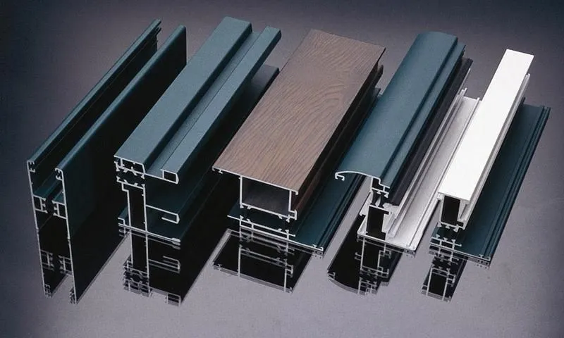 Various powder coated and anodized aluminum profiles