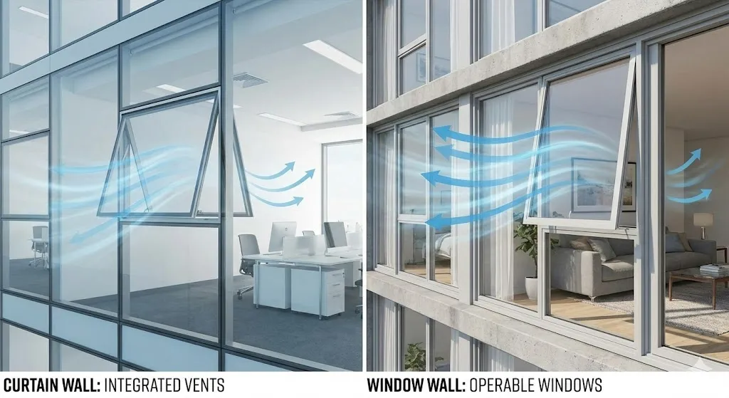Ventilation performance of curtain walls and window walls Ventilation performance of curtain walls and window walls