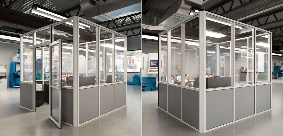 Divisória de parede com estrutura vertical AS 105 Série 2