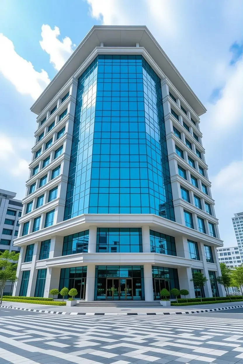 商業ビルの隠しフレームカーテンウォール