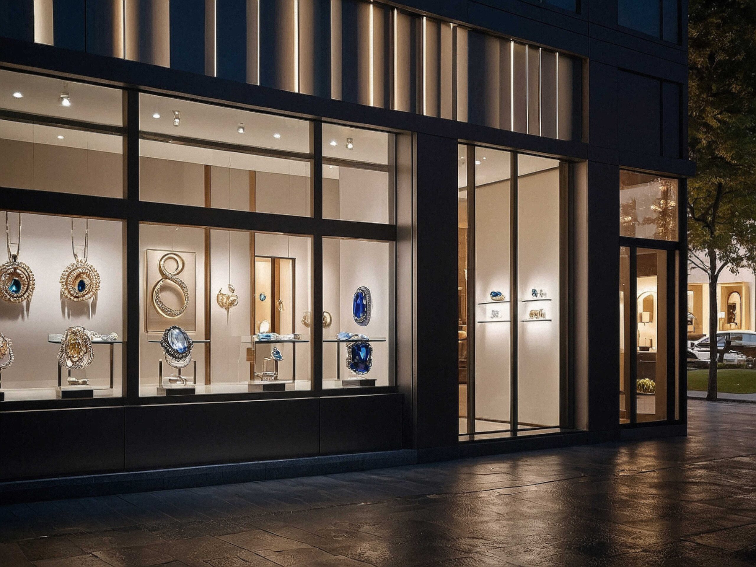 보석 유리 매장 전면