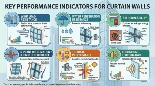 مؤشرات الأداء للجدران الستائرية