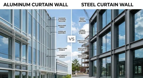 Aluminum curtain wall vs. steel curtain wall