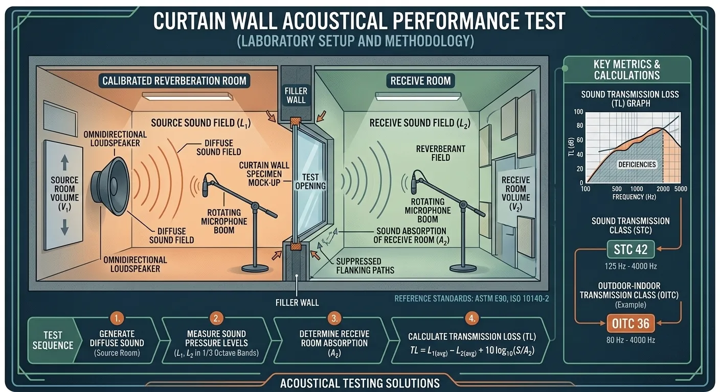 커튼월 방음 성능 테스트