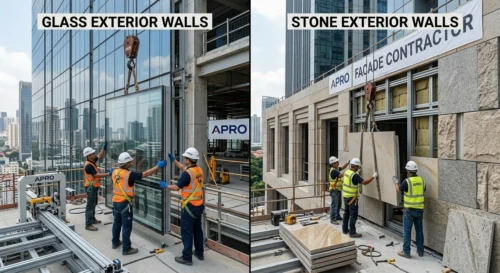 Glass vs Stone Exterior Walls
