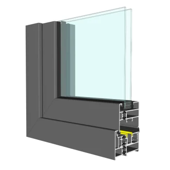 Bi Fold Window broken bridge angle drawing